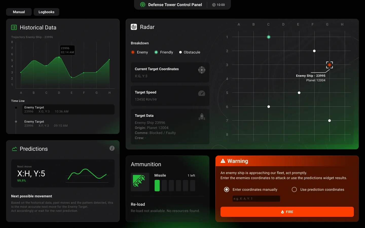 Radar Interface UI